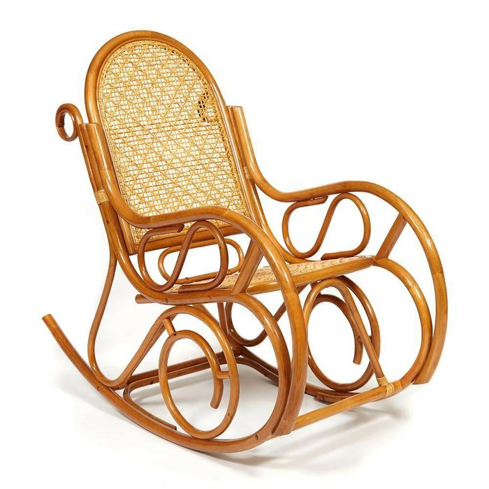 Кресло-качалка Milano Cognac коричневого цвета