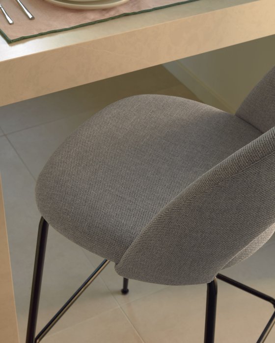 Барный стул Mahalia light grey серого цвета - лучшие Барные стулья в INMYROOM