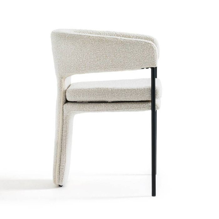 Стул с подлокотниками для столовой из малой пряжи Palazzo бежевого цвета - лучшие Обеденные стулья в INMYROOM