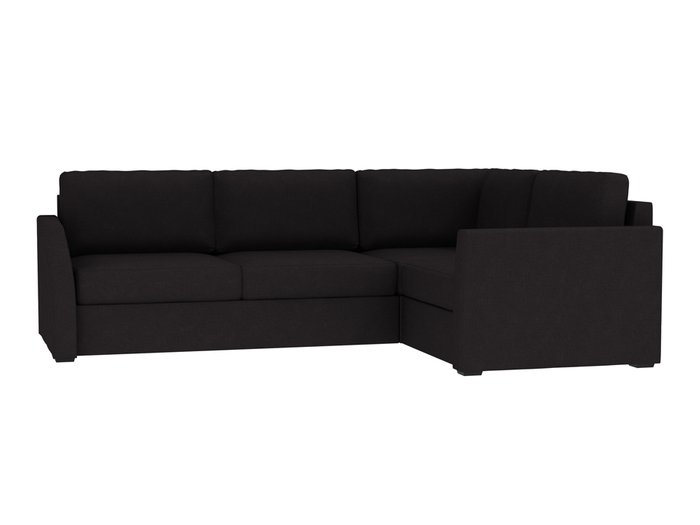 Угловой диван-кровать Peterhof черного цвета