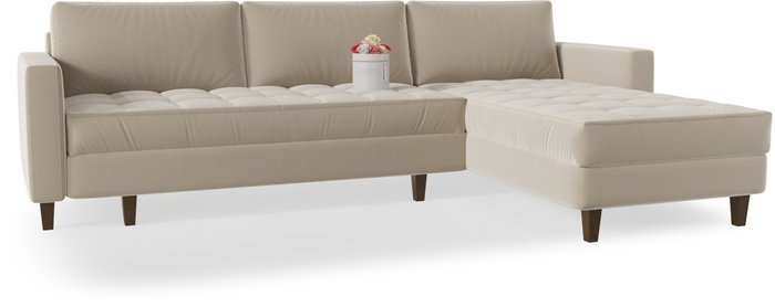 Угловой диван-кровать Geradine бежевого цвета - купить Угловые диваны по цене 42590.0