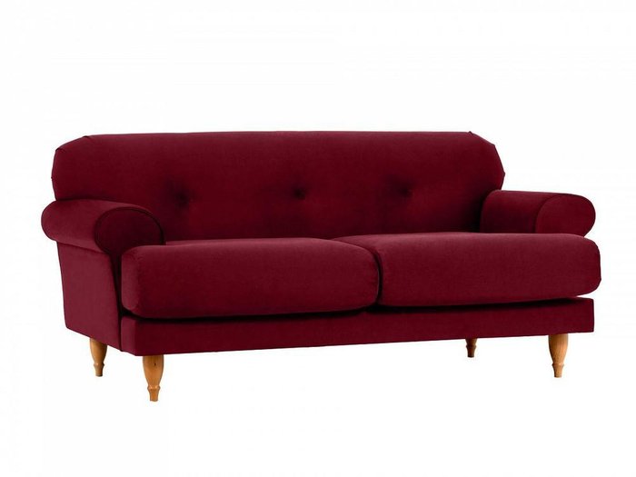 Диван Italia бордового цвета  - купить Прямые диваны по цене 62010.0