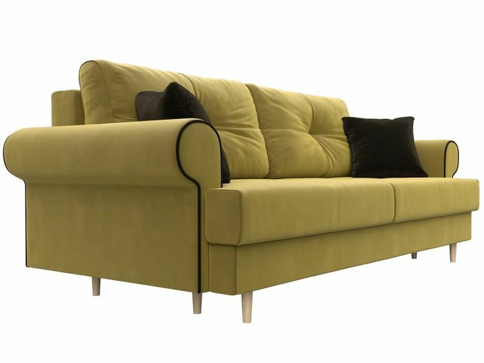 Прямой диван-кровать Сплин желтого цвета - лучшие Прямые диваны в INMYROOM