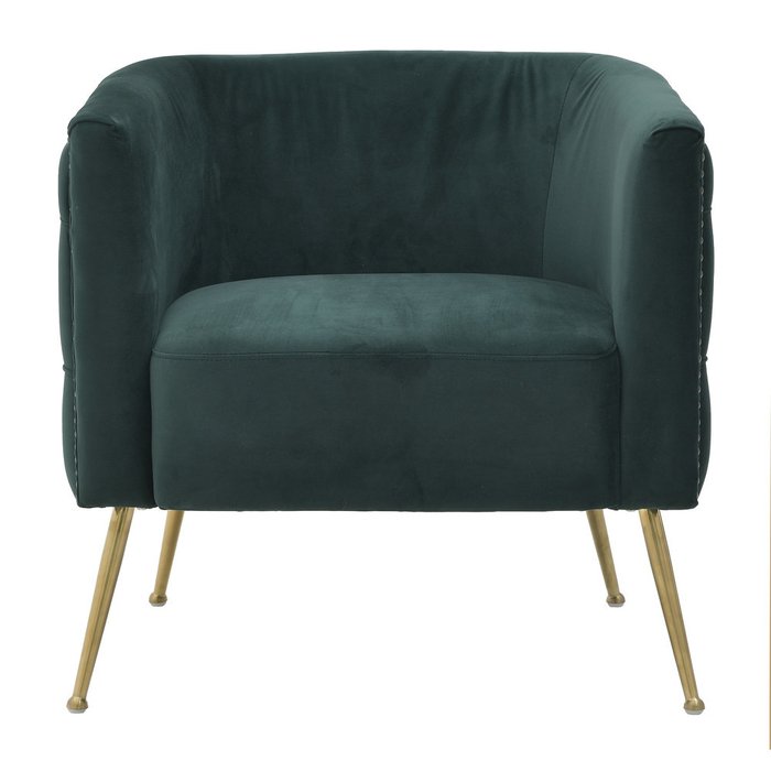 Кресло зеленого цвета на металлических ножках - купить Интерьерные кресла по цене 49980.0