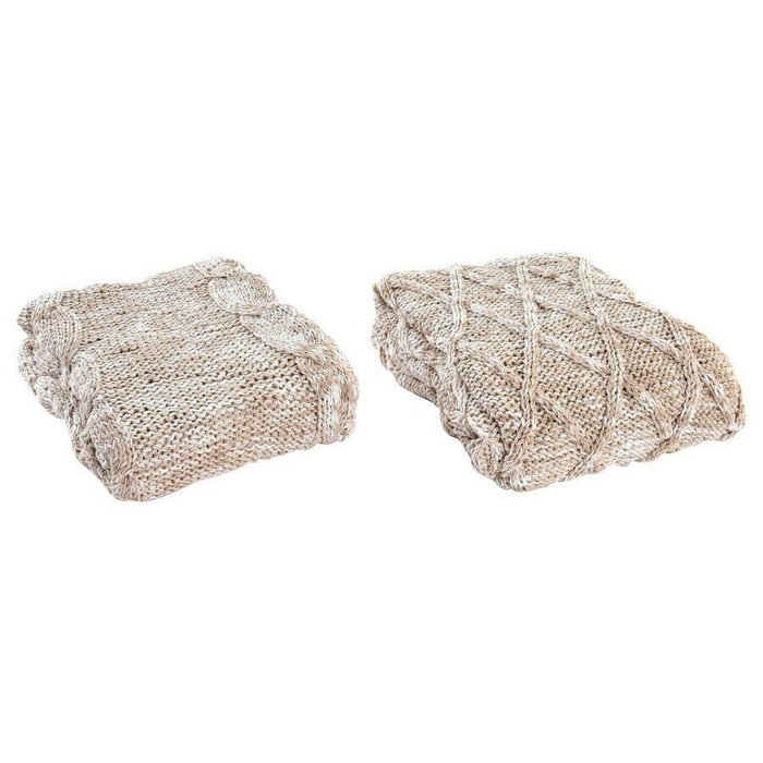 Покрывало DKD Home Decor 150 x 125 x 1 см Светло Pозовый (2 штук) - лучшие Покрывала в INMYROOM