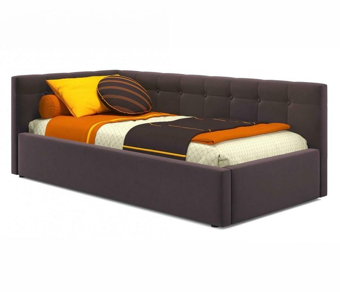 Кровать Bonna 90х200 шоколадного цвета без подъемного механизмом