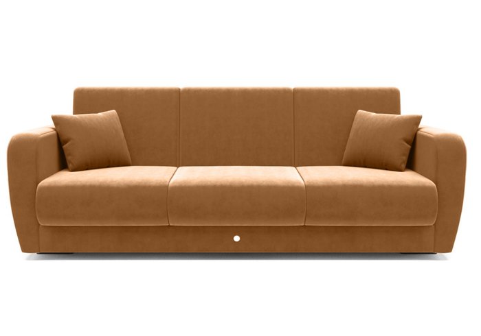 Набор из дивана-кровати с двумя креслами коричневого цвета - купить Прямые диваны по цене 300000.0