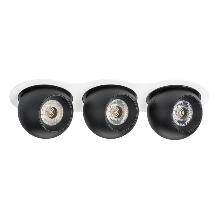 Светильник INTERO LED 9W*3 850LM*3 24G БЕЛЫЙ/ЧЕРНЫЙ 3000K (217636+217072+217072+217072) - лучшие Встраиваемые споты в INMYROOM Светильник INTERO LED 9W*3 850LM*3 24G БЕЛЫЙ/ЧЕРНЫЙ 3000K (217636+217072+217072+217072) - лучшие Встраиваемые споты в INMYROOM