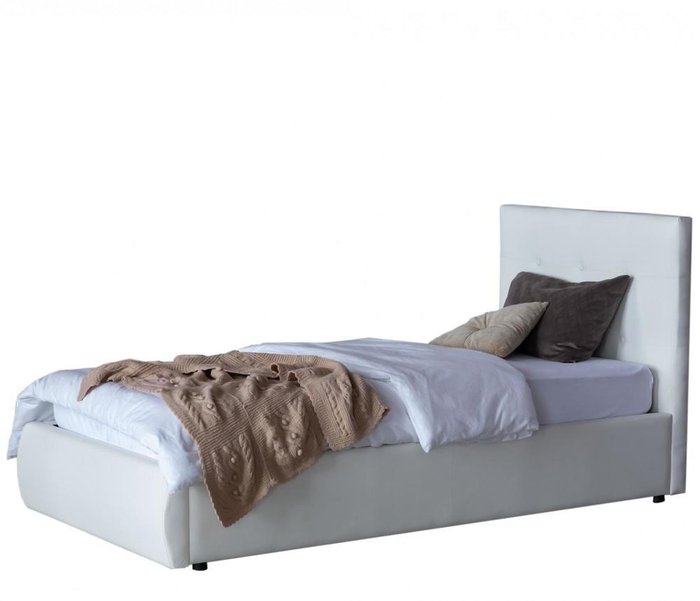 Кровать Селеста 90х200 белого цвета с матрасом