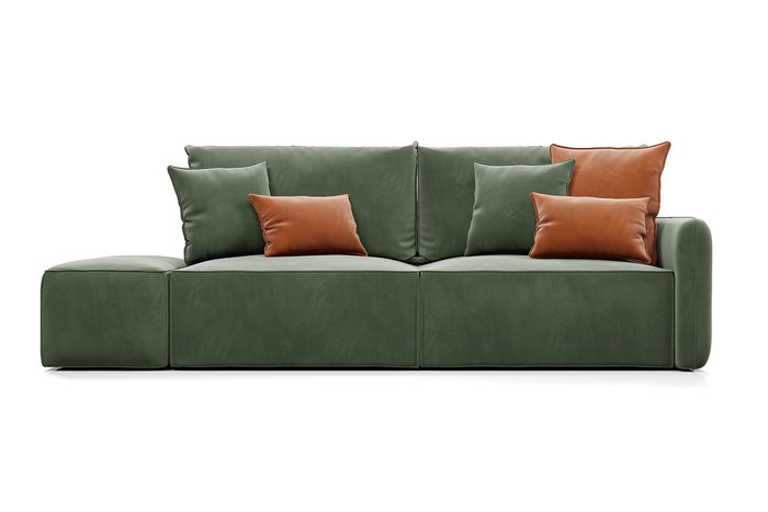 Прямой диван-кровать Портленд зеленого цвета - купить Прямые диваны по цене 54990.0