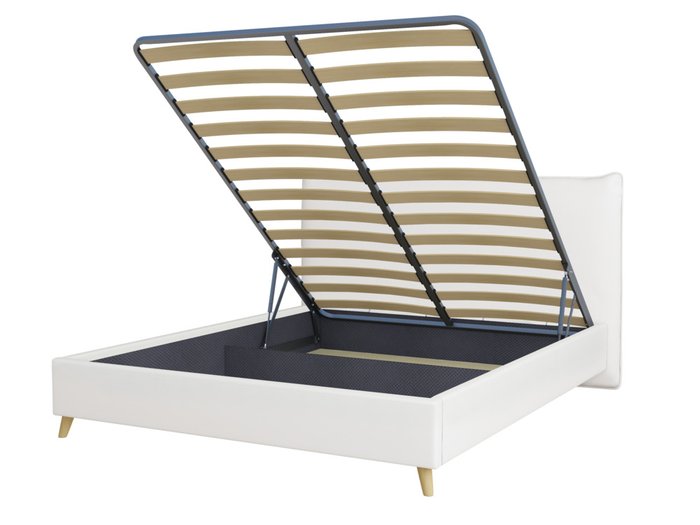Кровать Kamizo 180х200 белого цвета с подъемным механизмом - купить Кровати для спальни по цене 28650.0