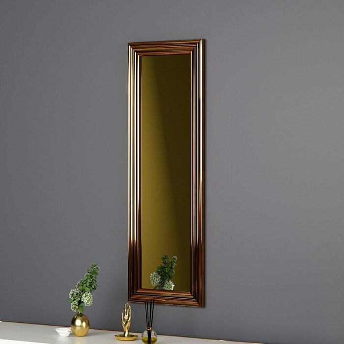 Настенное зеркало Decor 30х90 бронзового цвета - купить Настенные зеркала по цене 18406.0