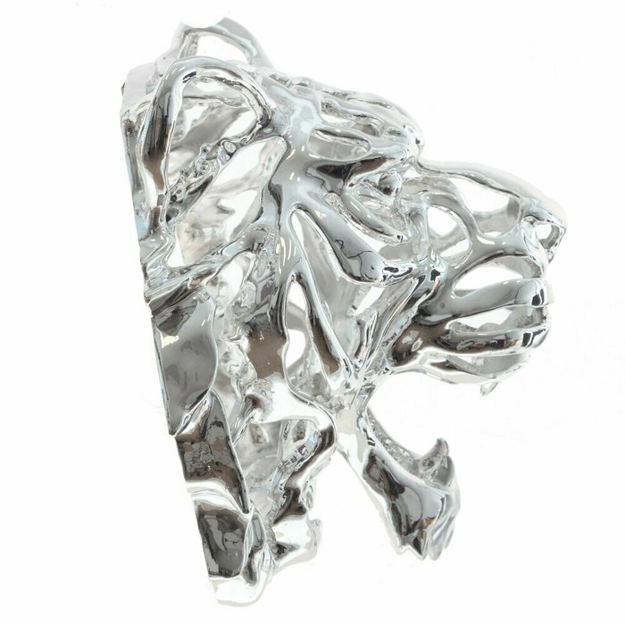 Панно Тигр серебряного цвета - купить Декор стен по цене 22610.0