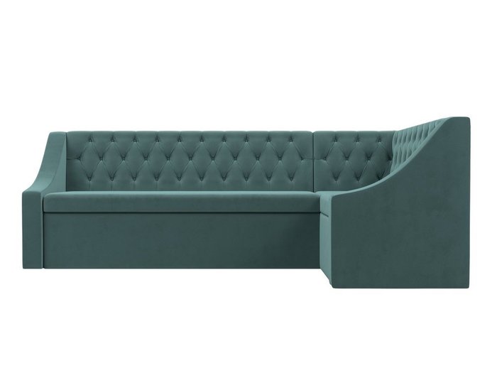 Кухонный угловой диван-кровать Мерлин бирюзового цвета правый угол - купить Угловые диваны по цене 50999.0