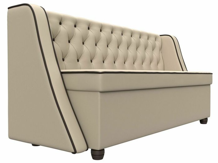 Кухонный прямой диван Лофт бежевого цвета (экокожа) - лучшие Прямые диваны в INMYROOM
