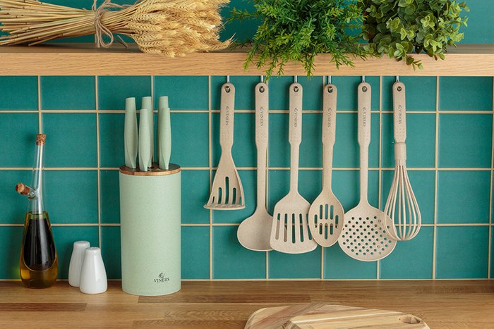 Набор из пяти ножей в подставке Organic зеленого цвета - лучшие Прочее (не использовать) в INMYROOM Набор из пяти ножей в подставке Organic зеленого цвета - лучшие Прочее (не использовать) в INMYROOM
