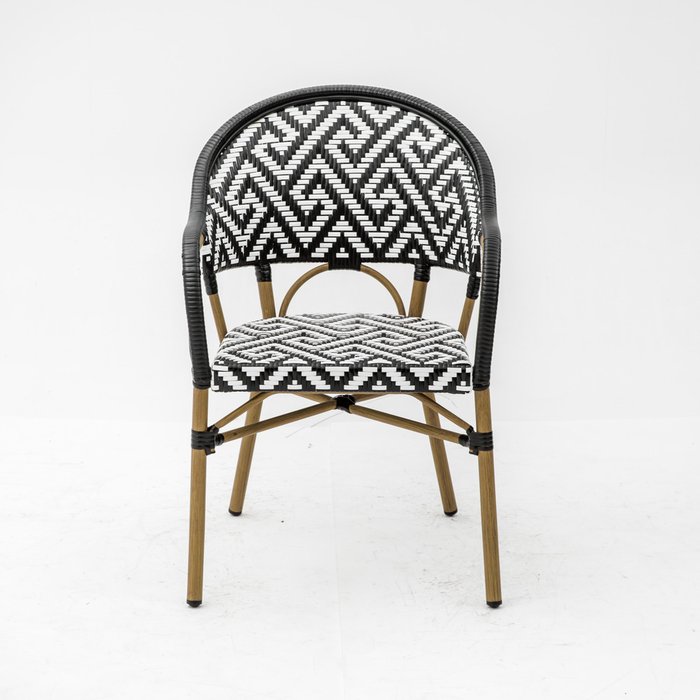 Садовый стул Фрежюс черно-белого цвета - купить Садовые стулья по цене 14590.0