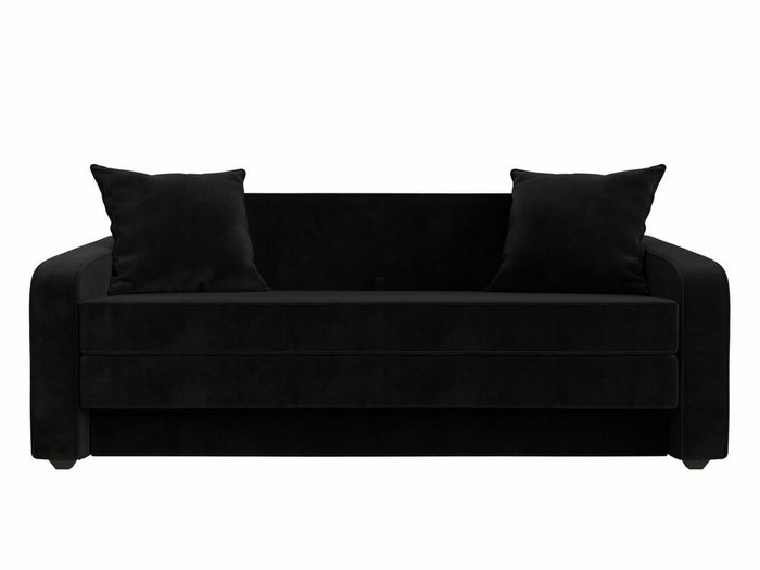 Диван-кровать Лига 013 черного цвета (велюр) - купить Прямые диваны по цене 30999.0