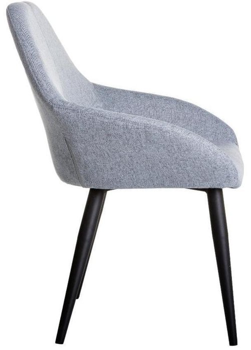 Стул Kent серого цвета с черными ножками - лучшие Обеденные стулья в INMYROOM