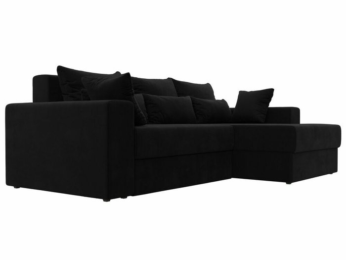 Угловой диван-кровать Майами черного цвета правый угол - лучшие Угловые диваны в INMYROOM