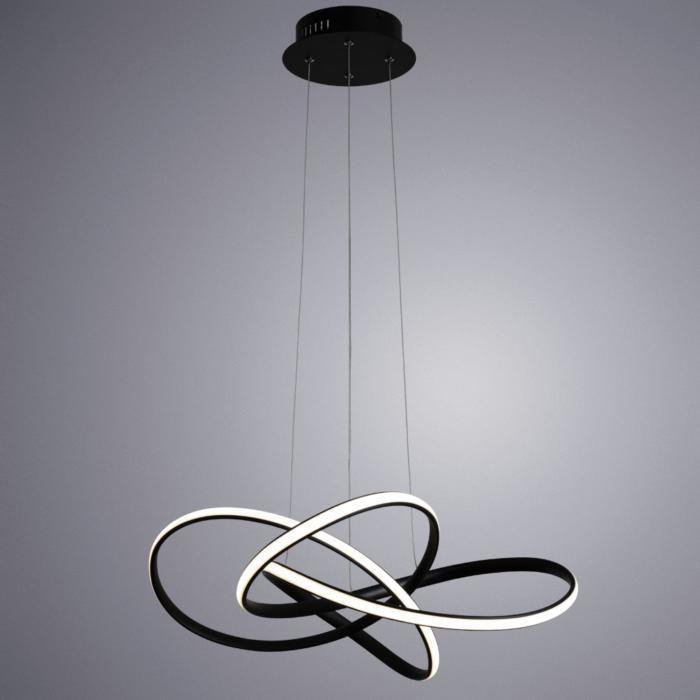 Подвесной светодиодный светильник Swing черного цвета - купить Подвесные светильники по цене 10740.0