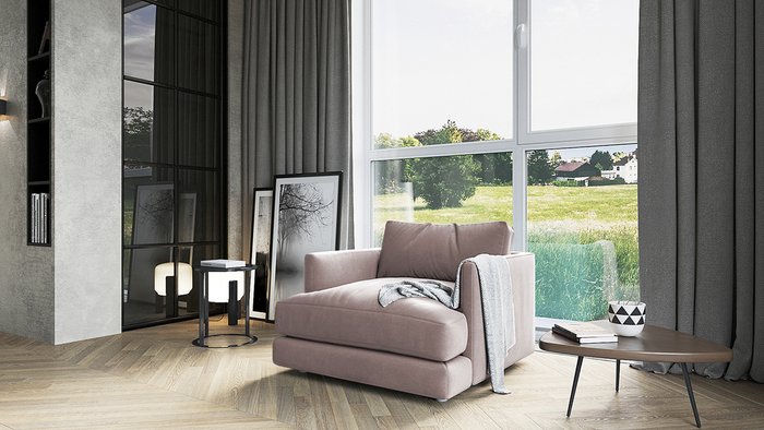 Кресло Ибица светло-розового цвета - лучшие Интерьерные кресла в INMYROOM