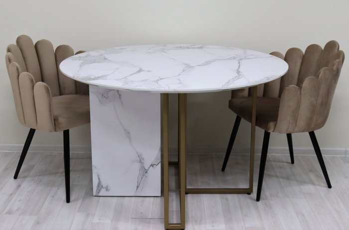 Стол обеденный Веспер белого цвета - лучшие Обеденные столы в INMYROOM