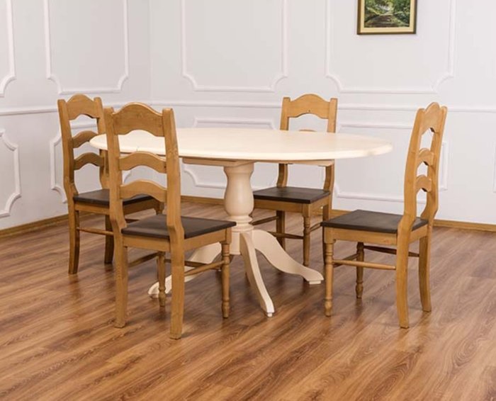 Стол обеденный Брюгге с бежевой столешницей - купить Обеденные столы по цене 174500.0