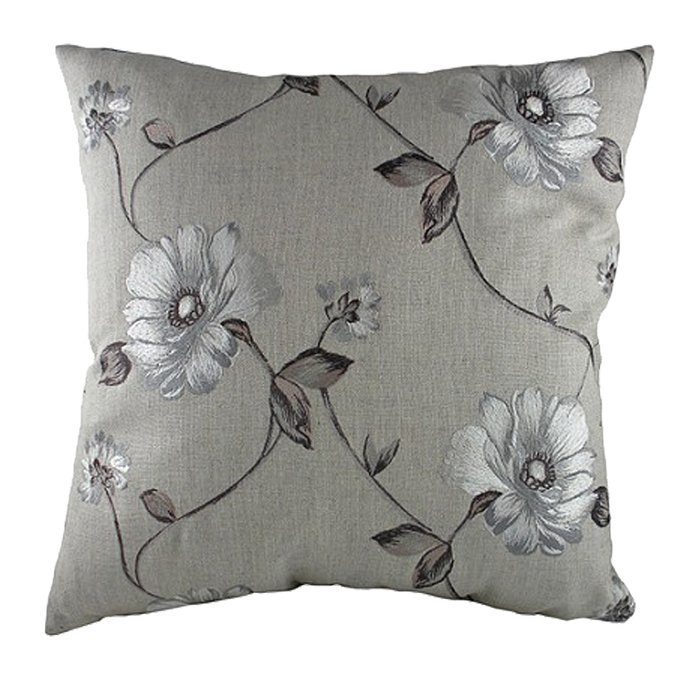 Подушка с орнаментом Gray  Flowers