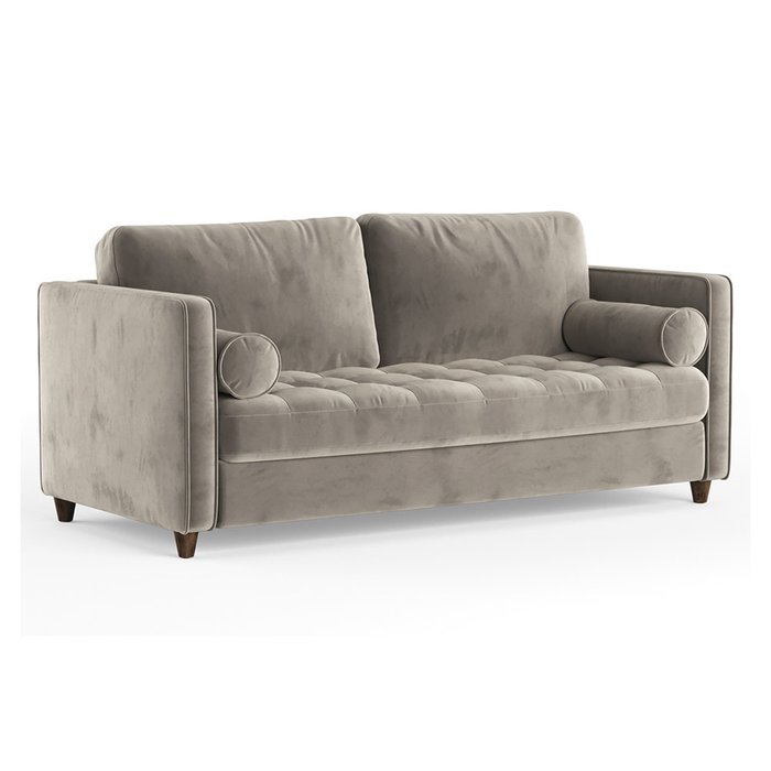 Трехместный диван Scott MT серого цвета - купить Прямые диваны по цене 55300.0