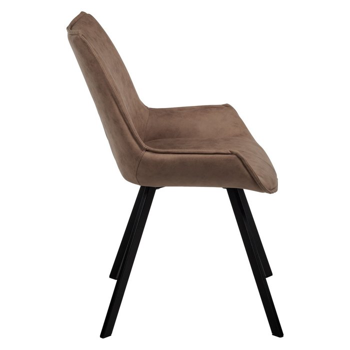 Стул из экозамши Soft светло-коричневого цвета - лучшие Обеденные стулья в INMYROOM