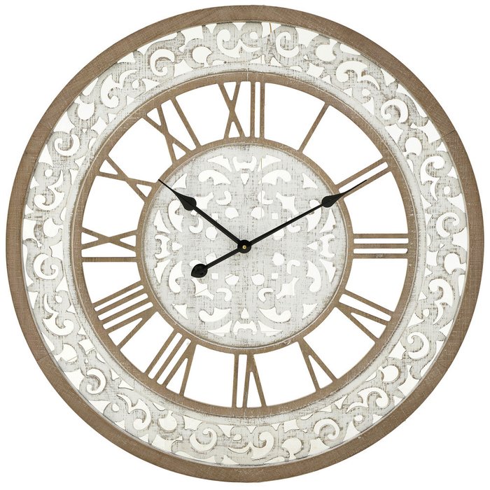Часы настенные серо-бежевого цвета