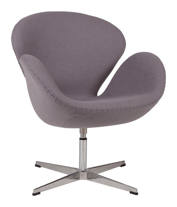Кресло Swan Chair серого цвета - купить Интерьерные кресла по цене 35700.0