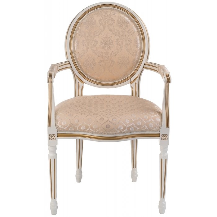 Стул Данте молочного цвета с золотой патиной - купить Обеденные стулья по цене 19180.0