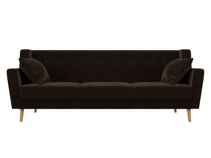 Диван Брайтон коричневого цвета - купить Прямые диваны по цене 36999.0