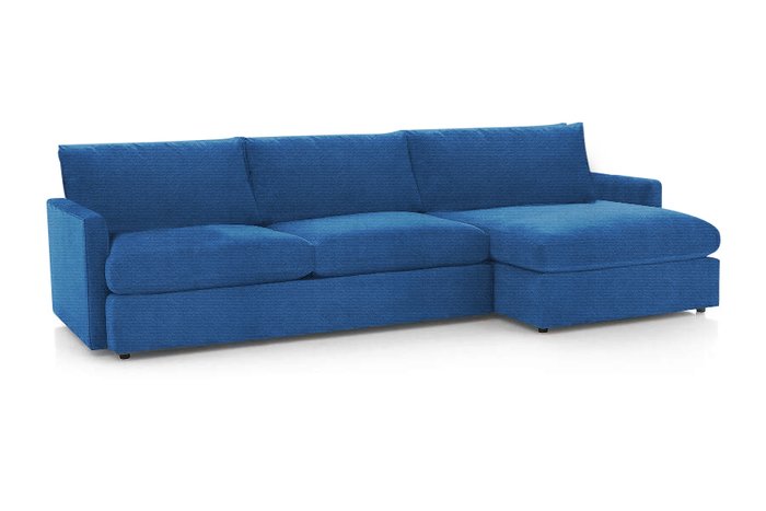 Угловой диван-кровать Винс синего цвета