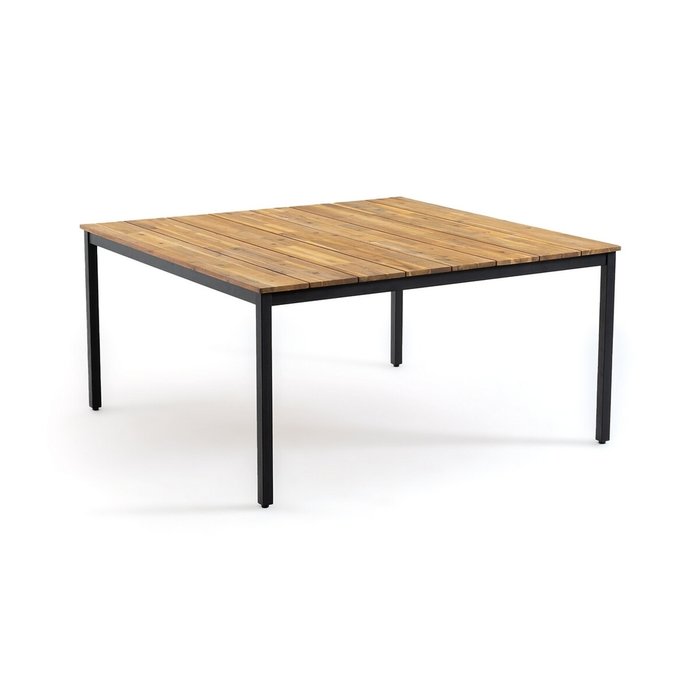 Стол садовый из акации и металла Hiba коричневого цвета - купить Садовые столы по цене 50908.0