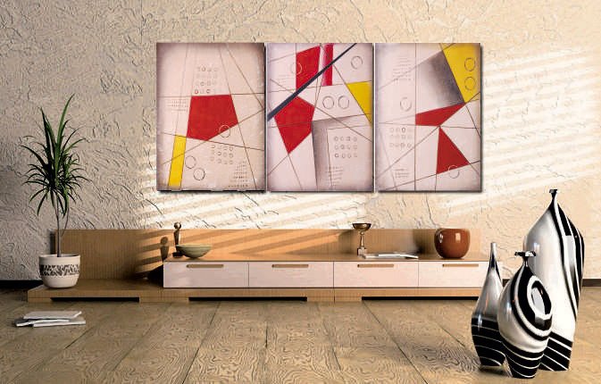 Декоративная картина на холсте: Геометрия Кандинского - купить Принты по цене 4200.0