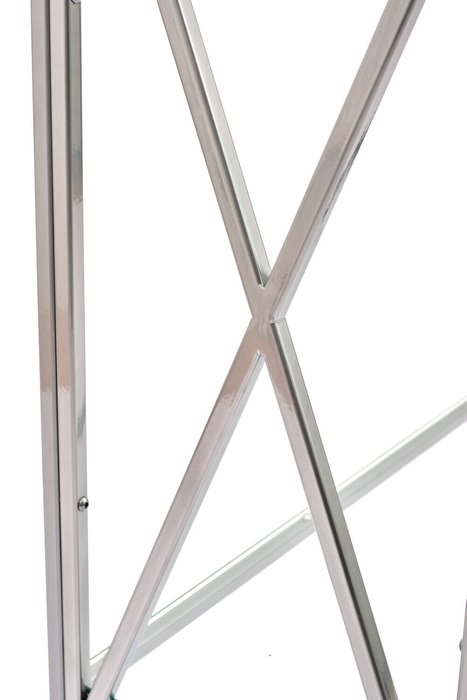 Консольный стол L серебряного цвета со стеклянной столешницей - лучшие Консольные столы в INMYROOM