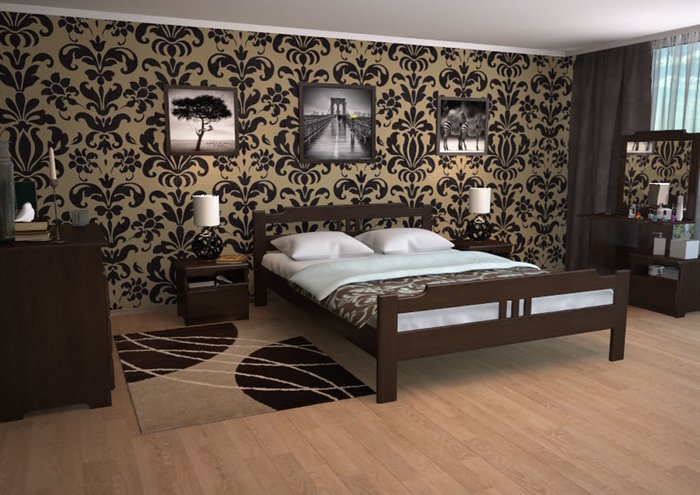 Кровать Бельфор ясень-орех 120х200 - купить Кровати для спальни по цене 34097.0