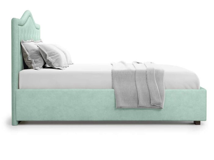 Кровать Tibr без подъемного механизма 160х200 ментолового цвета - лучшие Кровати для спальни в INMYROOM