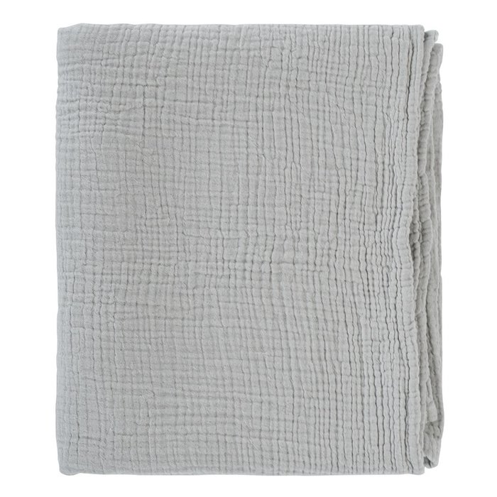 Одеяло из жатого хлопка серого цветаl 90x120