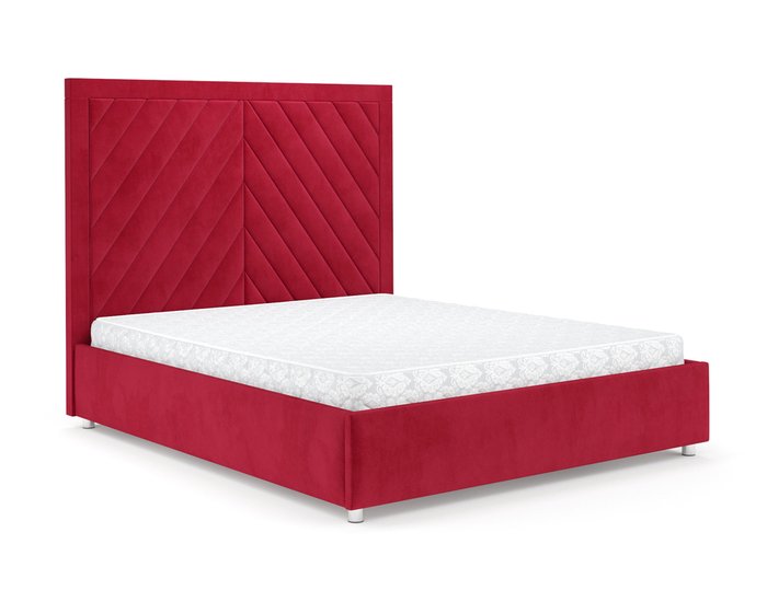 Кровать Мишель 160х190 красного цвета с подъемным механизмом ( микровелюр) - купить Кровати для спальни по цене 38690.0