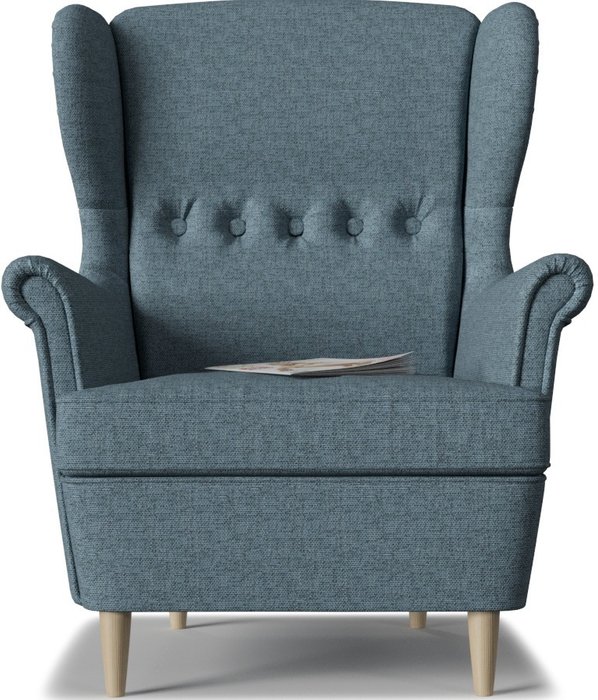 Кресло Торн серо-голубого цвета - купить Интерьерные кресла по цене 15550.0