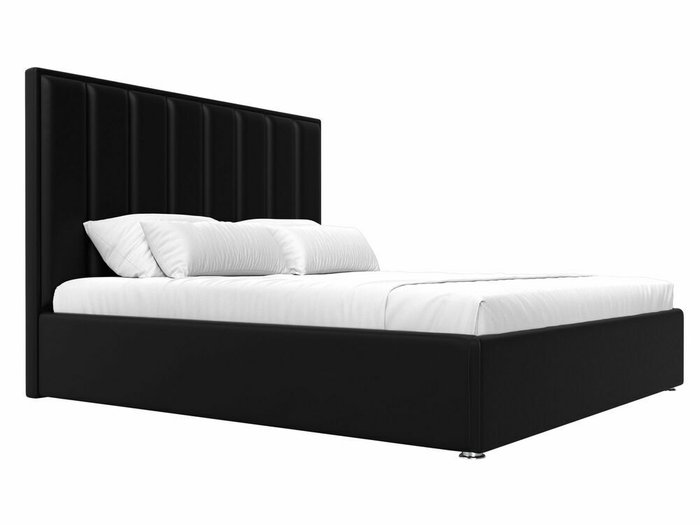 Кровать Афродита 180х200 черного цвета с подъемным механизмом (экокожа) - лучшие Кровати для спальни в INMYROOM