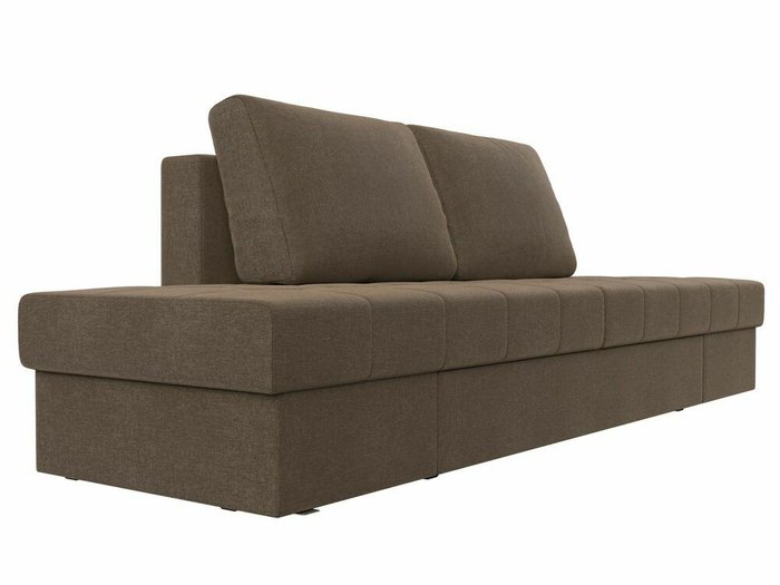 Прямой диван трансформер Сплит коричневого цвета - лучшие Прямые диваны в INMYROOM