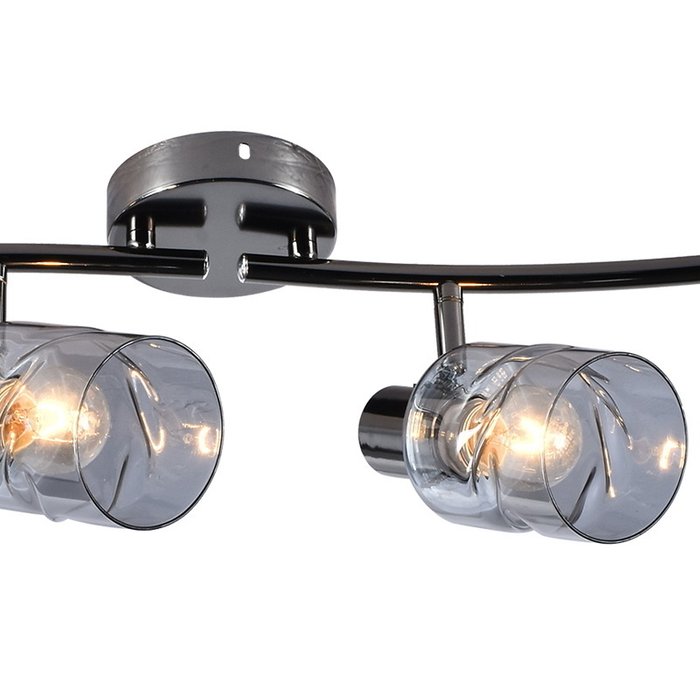 тройные споты 05964-0.8-04 DARK CHROME (стекло, цвет дымчатый) - лучшие Накладные споты в INMYROOM