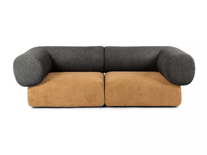 Модульный диван Trevi коричнево-черного цвета - купить Прямые диваны по цене 129900.0
