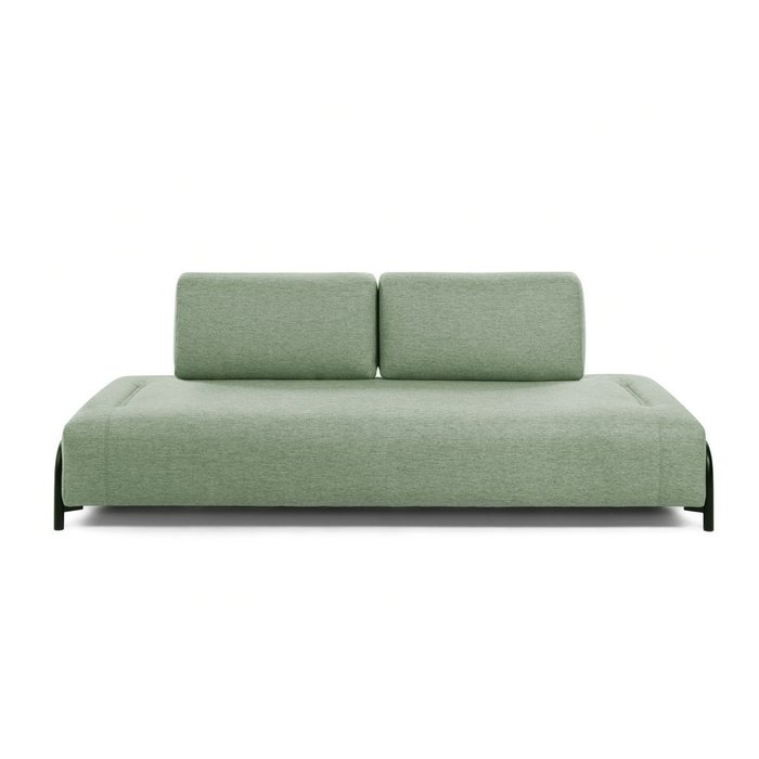 Прямой диван Compo turquoise без подушек-подлокотников
