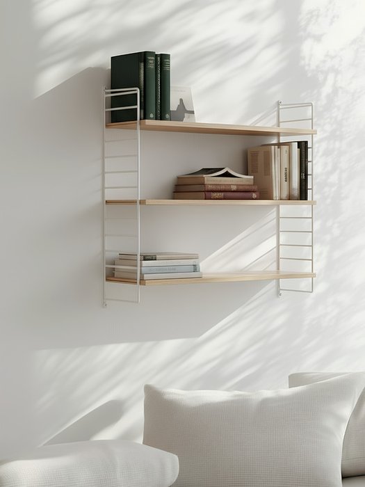 Настенная полка 60х50х20 бежевого цвета - лучшие Полки в INMYROOM Настенная полка 60х50х20 бежевого цвета - лучшие Полки в INMYROOM